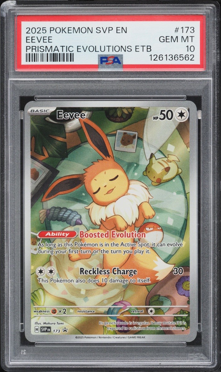 2025 Pokemon Scarlet & Violet Promo Prismatic Evolutions ETB Full Art Eevee #173 PSA 10 GEM