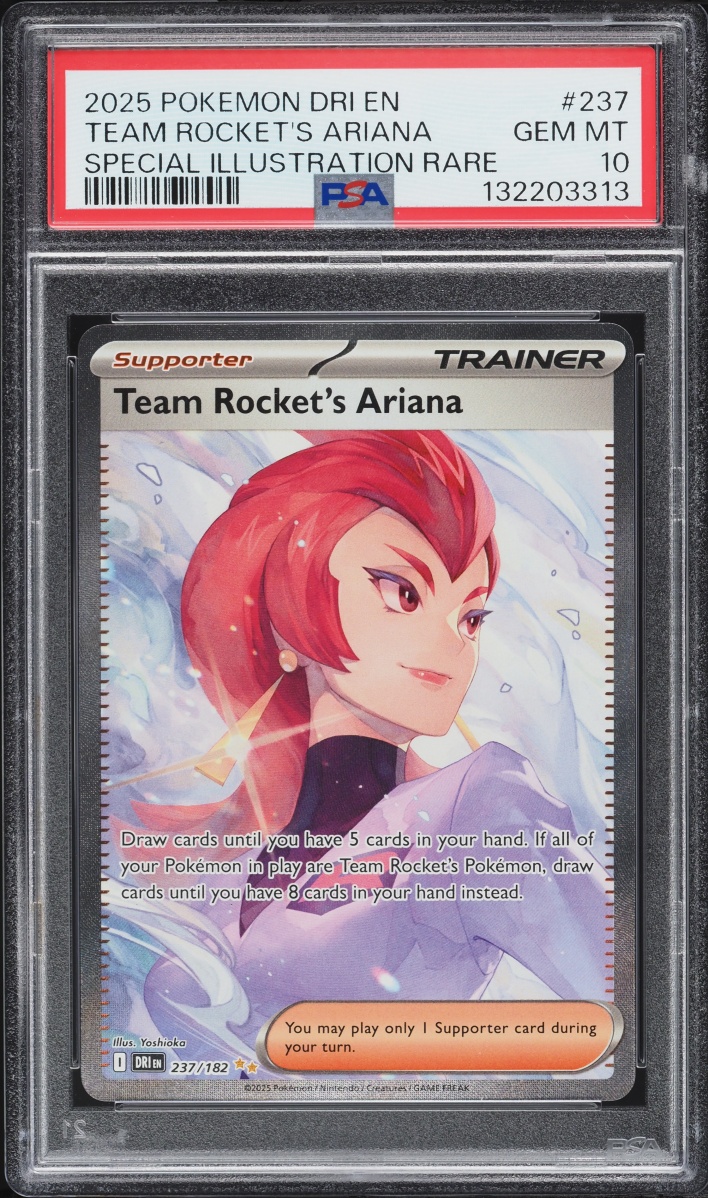 2025 Pokemon Scarlet & Violet Destined Rivals SIR Team Rocket's Ariana #237 PSA 10 GEM MINT