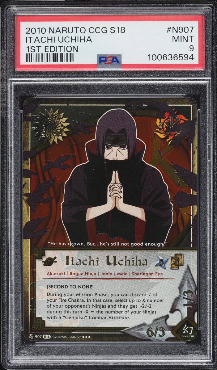 2010 Naruto CCG Series 18 Fangs Of The Snake 1st Edition Itachi