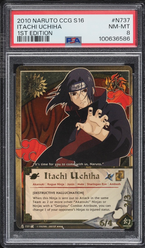 2010 Naruto CCG Series 16 Broken Promise 1st Edition Itachi Uchiha