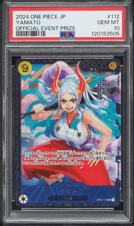 2022 One Piece Promo Winner Pack Volume 1 Yamato #P-008 PSA 10 GEM