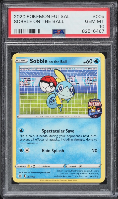 2020 Pokemon Sword & Shield Futsal Sobble On The Ball #5 PSA 10 GEM MINT