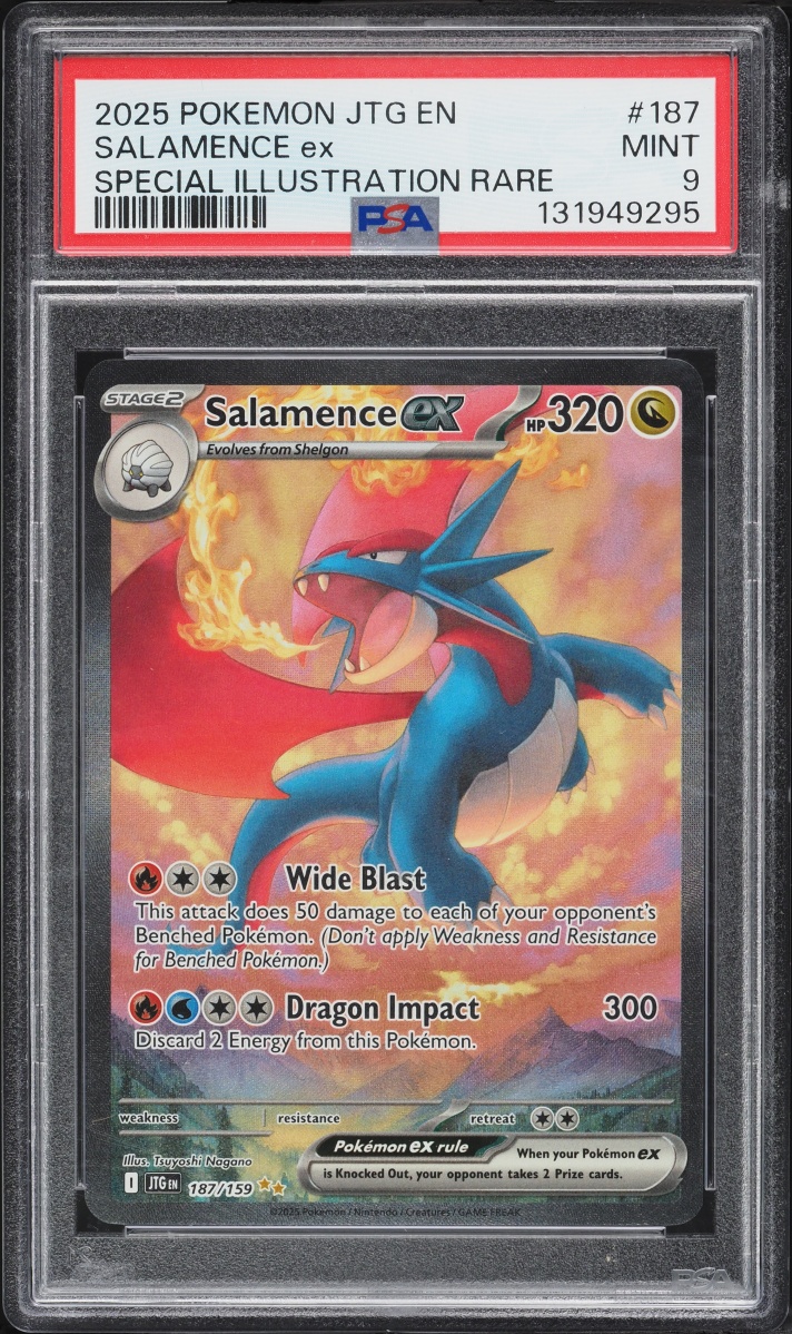 2025 Pokemon Scarlet & Violet Journey Together SIR Salamence ex #187 PSA 9 MINT
