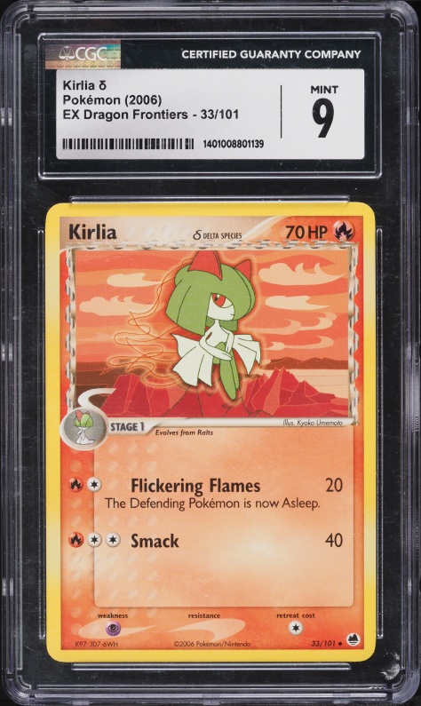2006 Pokemon EX Dragon Frontiers Kirlia #33 CGC 9 MINT