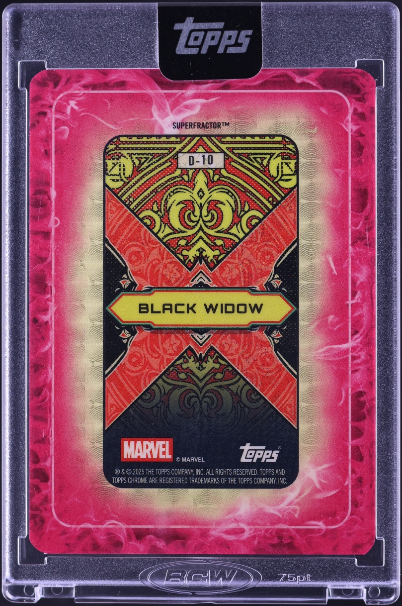 2025 Topps Marvel Mint Gambit's Deck Superfractor Black Widow 1/1 #D-10