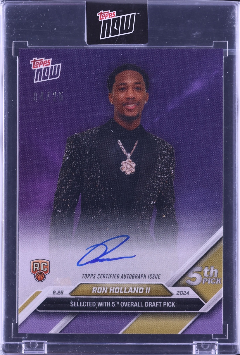 2024 Topps Now NBA Draft Purple Ron Holland II ROOKIE AUTO /25 #D-4C