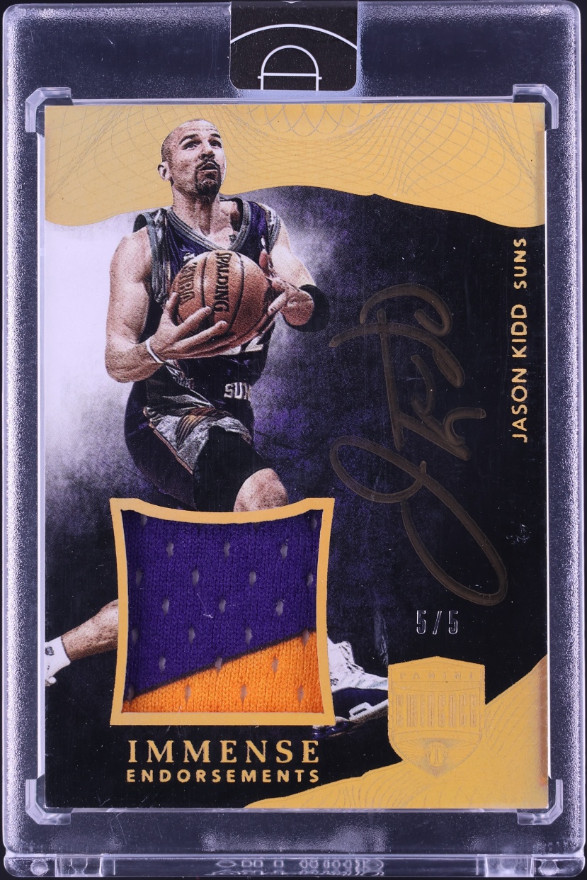 2014 Panini Eminence Immense Endorsements Gold Jason Kidd PATCH AUTO 5/5 #IEP-JK