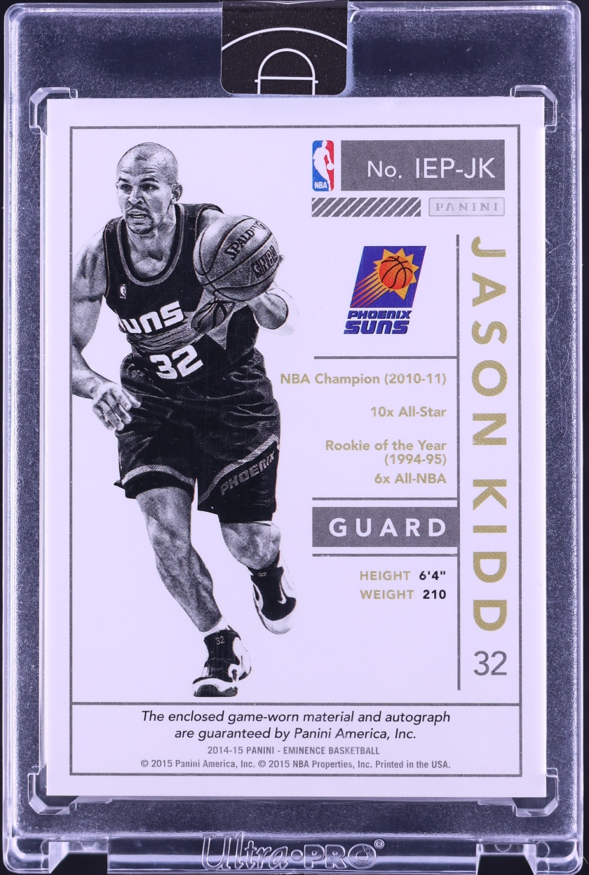 2014 Panini Eminence Immense Endorsements Gold Jason Kidd PATCH AUTO 5/5 #IEP-JK