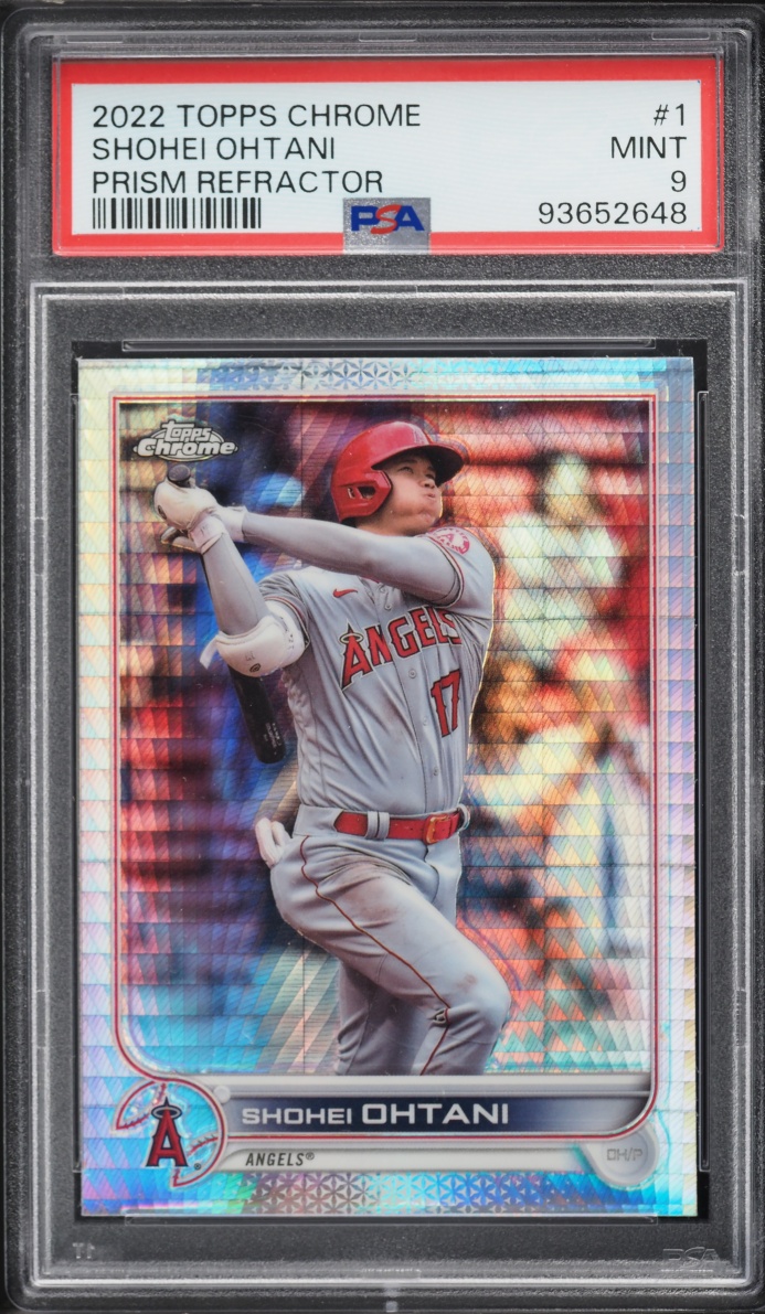 2022 Topps Chrome Prism Refractor Shohei Ohtani #1 PSA 9 MINT