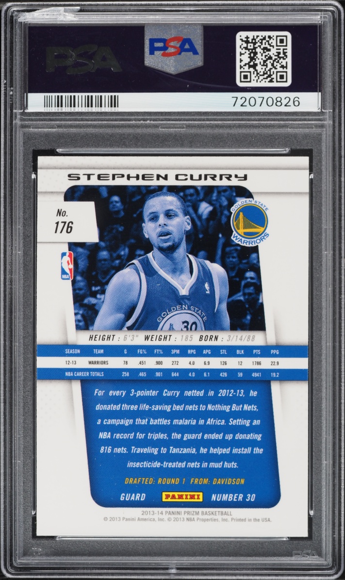 2013 Panini Prizm Stephen Curry #176 PSA 10 GEM MINT