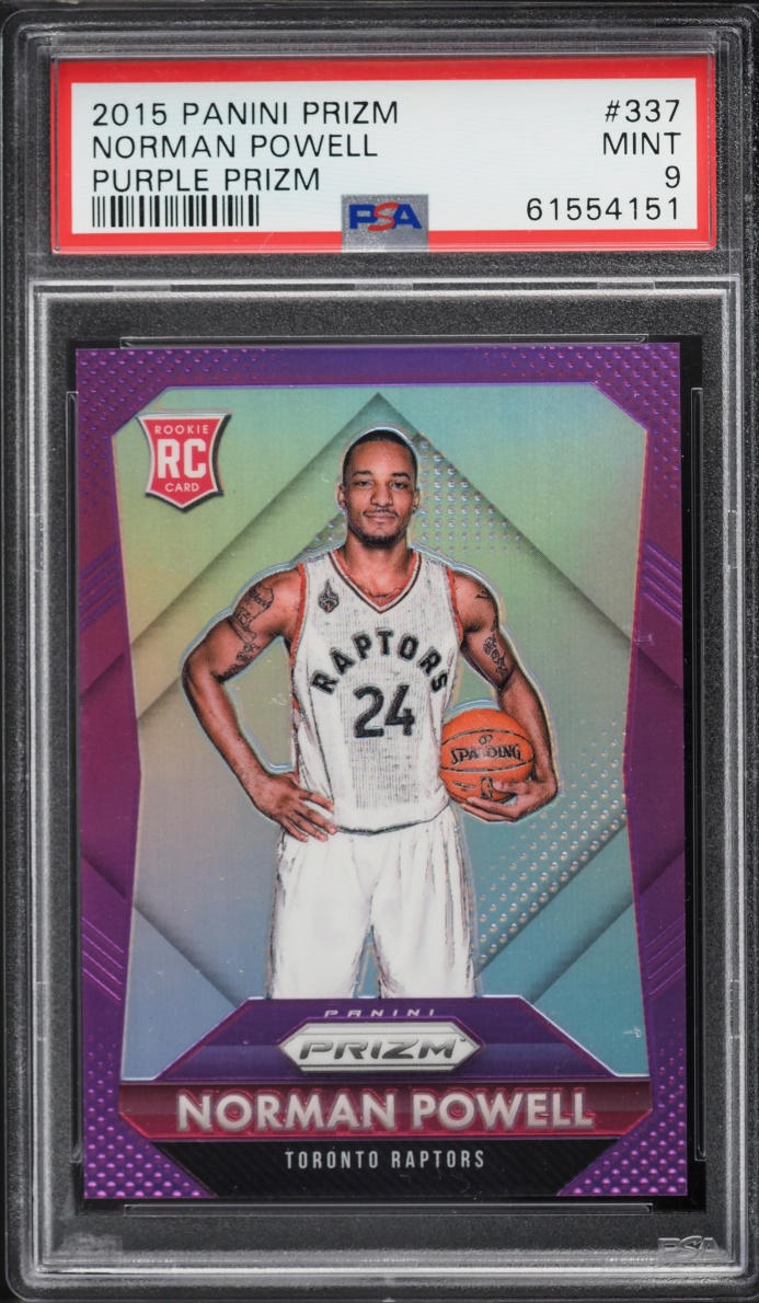 2015 Panini Prizm Purple Norman Powell ROOKIE /99 #337 PSA 9 MINT