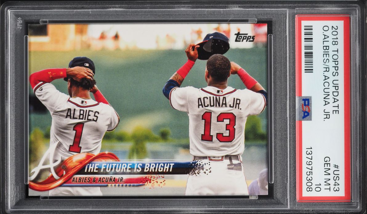 2018 Topps Update Ozzie Albies & Ronald Acuna Jr. ROOKIE #US43 PSA 10 GEM MINT