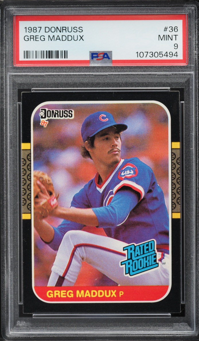 1987 Donruss Greg Maddux ROOKIE #36 PSA 9 MINT
