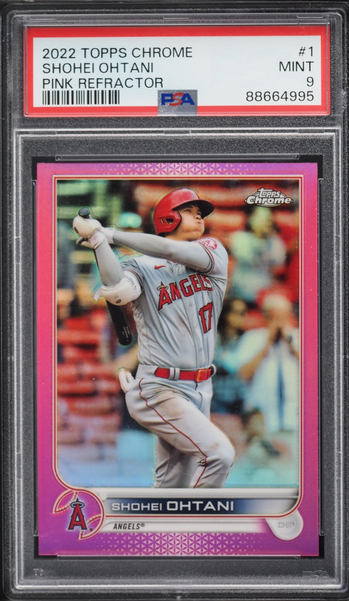 2022 Topps Chrome Pink Refractor Shohei Ohtani #1 PSA 9 MINT