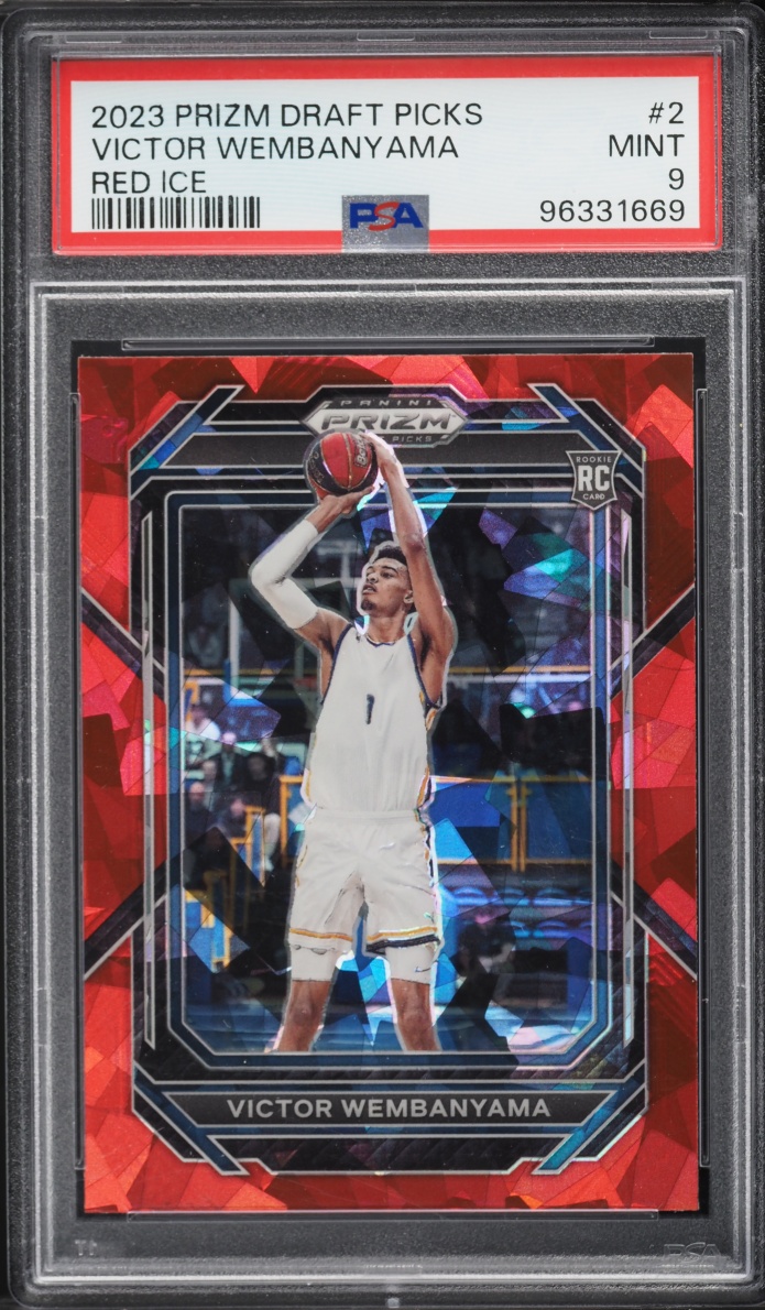 2023 Panini Prizm Draft Picks Red Ice Victor Wembanyama ROOKIE #2 PSA 9 MINT