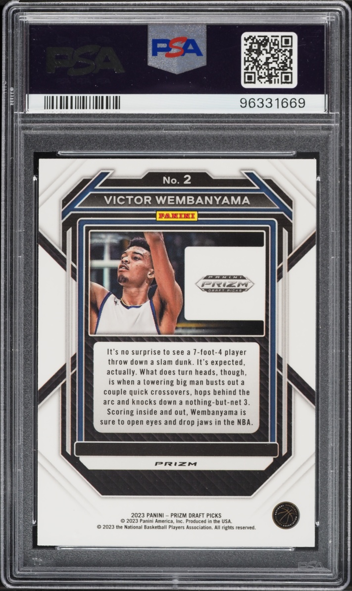 2023 Panini Prizm Draft Picks Red Ice Victor Wembanyama ROOKIE #2 PSA 9 MINT