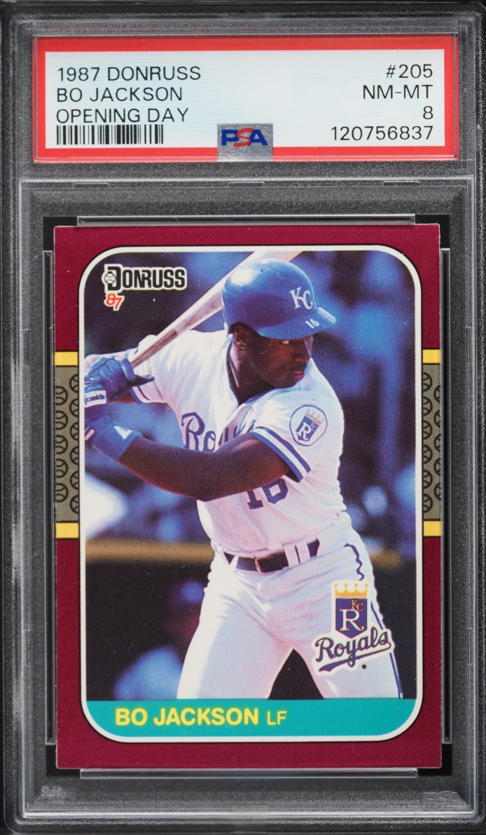 1987 Donruss Opening Day Bo Jackson ROOKIE #205 PSA 8 NM-MT