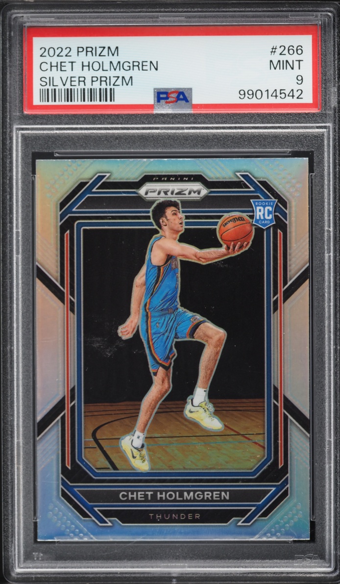 2022 Panini Prizm Silver Chet Holmgren ROOKIE #266 PSA 9 MINT