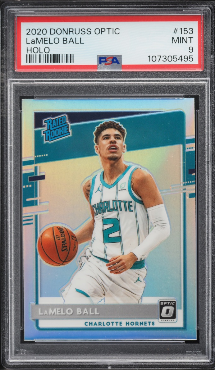 2020 Donruss Optic Holo Prizm LaMelo Ball ROOKIE #153 PSA 9 MINT
