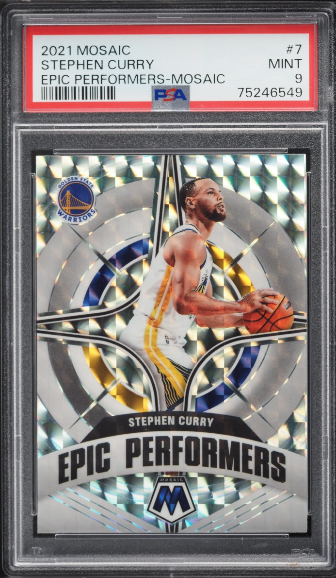 2021 Panini Mosaic Epic Performers Stephen Curry #7 PSA 9 MINT