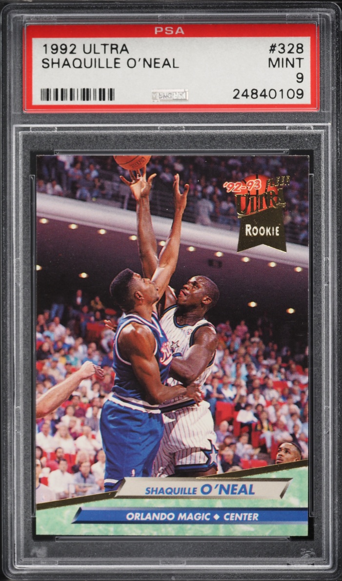 1992 Ultra Basketball Shaquille O'Neal ROOKIE #328 PSA 9 MINT