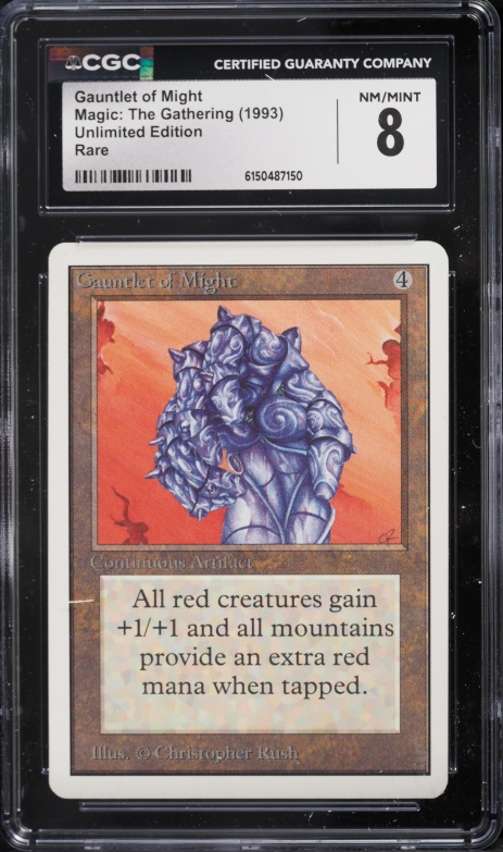 1993 Magic The Gathering MTG Beta Gauntlet Of Might PSA 9 MINT on