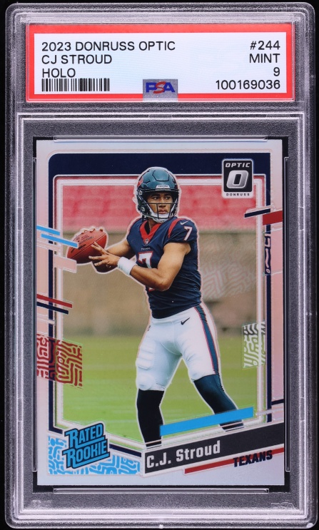 2023 Donruss Optic Holo Prizm C.J. Stroud ROOKIE #244 PSA 9 MINT