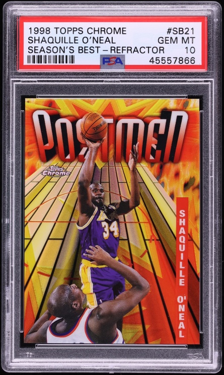 1998 Topps Chrome Season's Best Refractor Shaquille O'Neal #SB21 PSA 10 GEM MINT