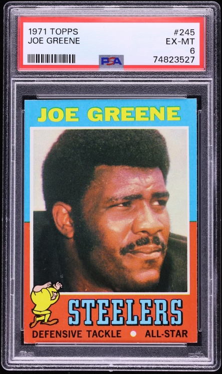 1971 Topps Football Joe Greene ROOKIE #245 PSA 6 EXMT