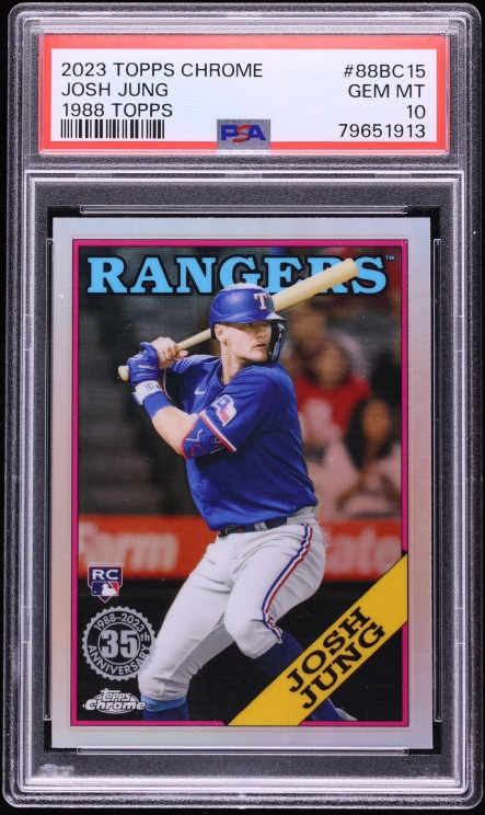 2023 Topps Chrome '88 Josh Jung ROOKIE #88BC-15 PSA 10 GEM MINT