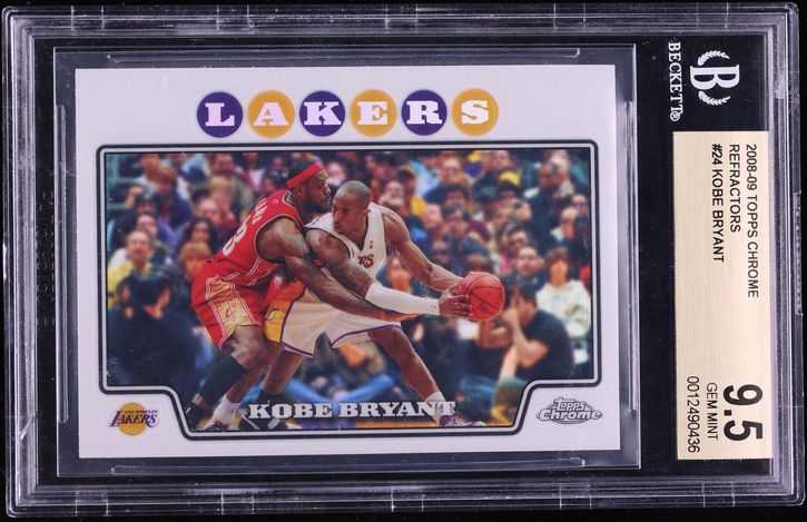 2008 Topps Chrome Refractor Kobe Bryant w/ LeBron James #24 BGS 9.5 GEM MINT