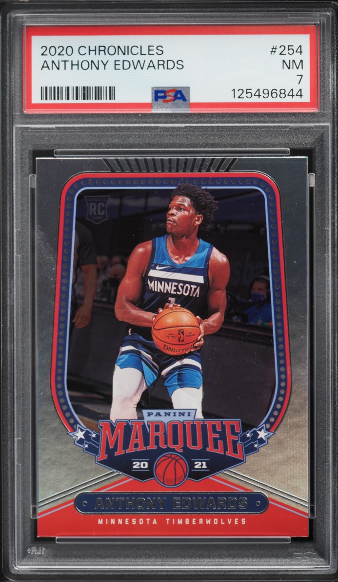 2020 Panini Chronicles Marquee Anthony Edwards ROOKIE #254 PSA 7 NRMT