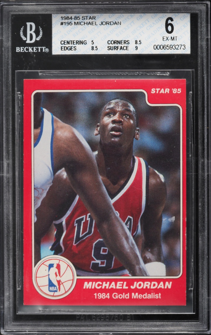 1984 Star Basketball Michael Jordan ROOKIE #195 BGS 6 EXMT