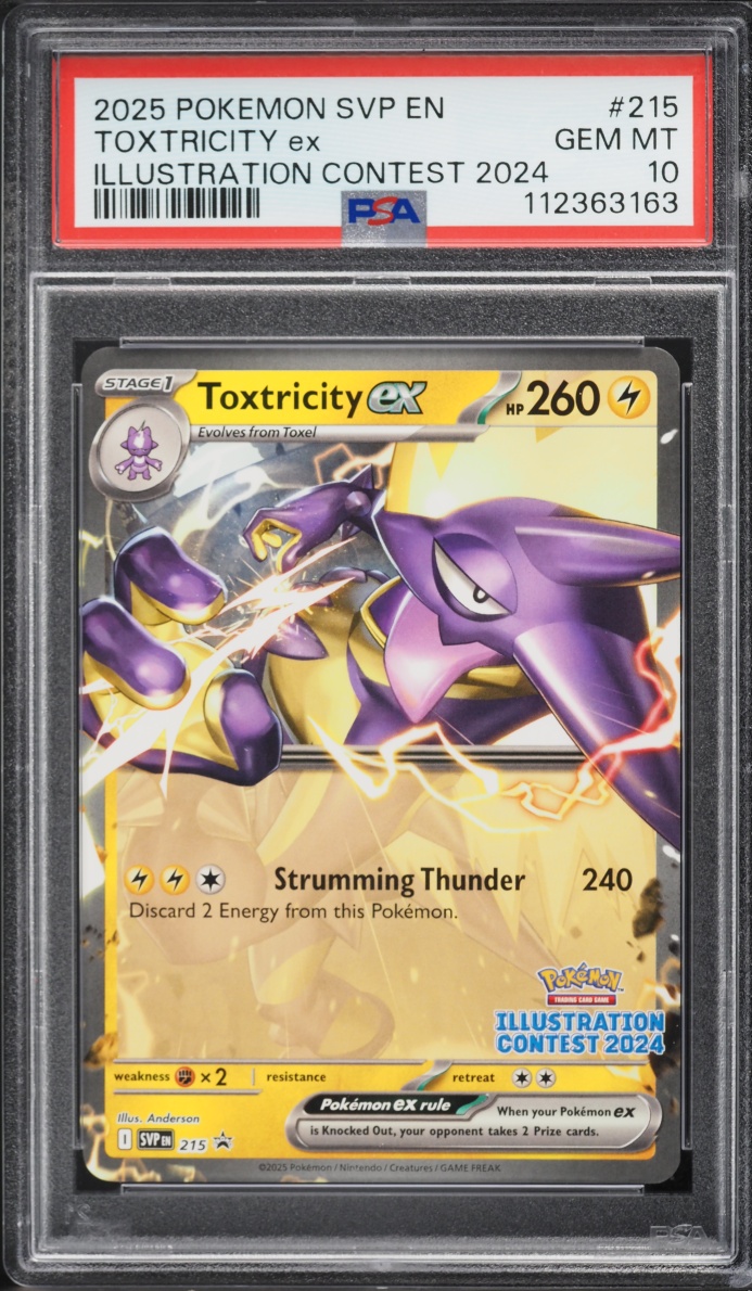 2025 Pokemon Scarlet & Violet Promo Illustration Contest '24 Toxtricity EX #215 PSA 10 GEM MINT