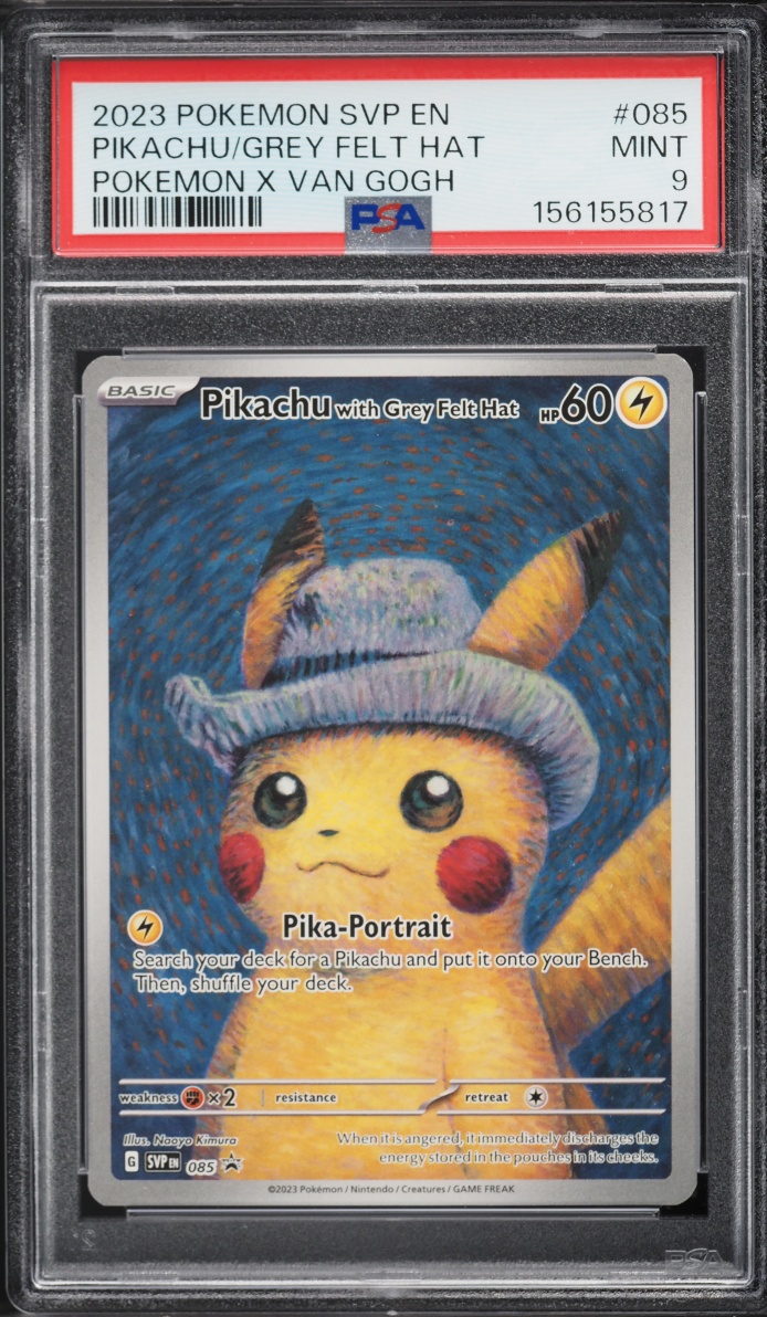 2023 Pokemon SV Promo Van Gogh Full Art Pikachu With Grey Felt Hat #85 PSA 9 MINT