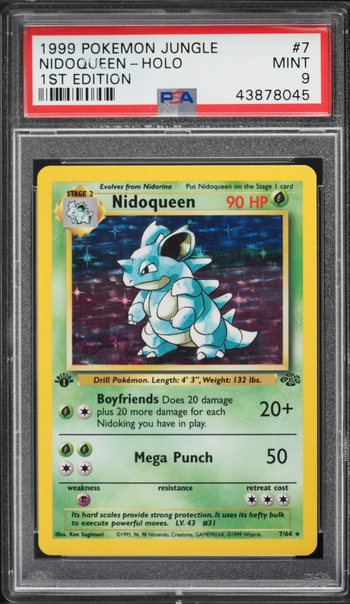 1999 Pokemon Jungle 1st Edition Holo Nidoqueen #7 PSA 9 MINT