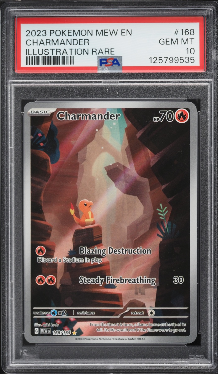 2023 Pokemon Scarlet & Violet 151 IR Charmander #168 PSA 10 GEM MINT
