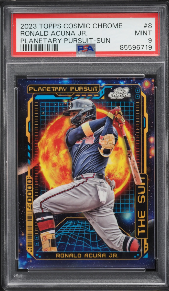 2023 Topps Chrome Cosmic Planetary Pursuit Sun Ronald Acuna Jr. #PPS-8 PSA 9 MINT