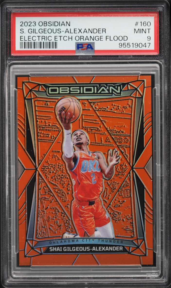 2023 Obsidian Electric Etch Orange Flood Shai Gilgeous-Alexander /99 #160 PSA 9 MINT