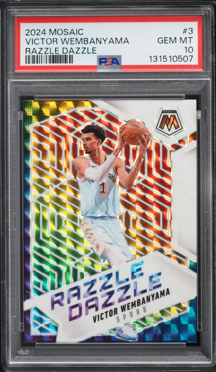2024 Panini Mosaic Razzle Dazzle Victor Wembanyama #3 PSA 10 GEM MINT