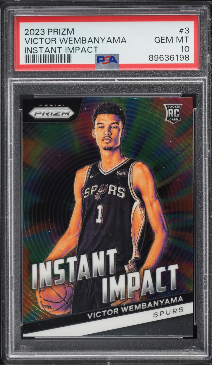 2023 Panini Prizm Instant Impact Victor Wembanyama ROOKIE #3 PSA 10 GEM MINT