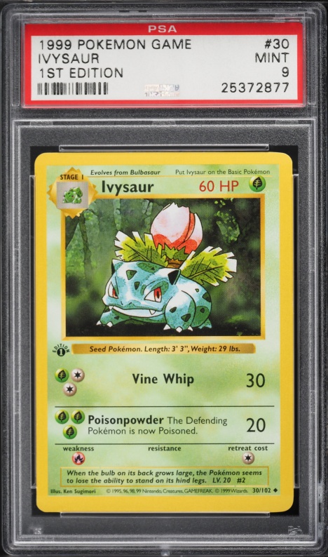 1995 ivysaur pokemon card · Base Set First Edition #30(Shadowless) Retreat Cost Ivysaur 30/102 1st edition not