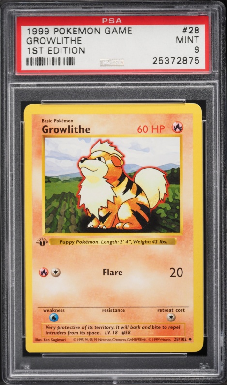 1999 Pokemon Base Set Shadowless 1st Edition Caterpie #45 PSA 9