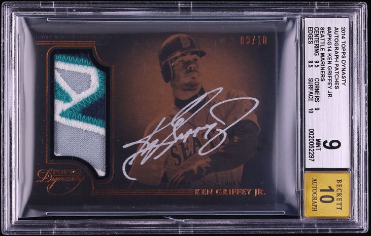2014 Topps Dynasty Ken Griffey Jr. PATCH AUTO /10 #AP-KG14 BGS 9 MINT