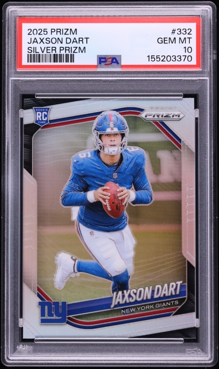 2025 Panini Prizm Silver Jaxson Dart ROOKIE #332 PSA 10 GEM MINT