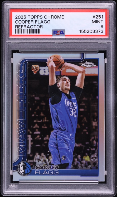2025 Topps Chrome Refractor Cooper Flagg ROOKIE #251 PSA 9 MINT