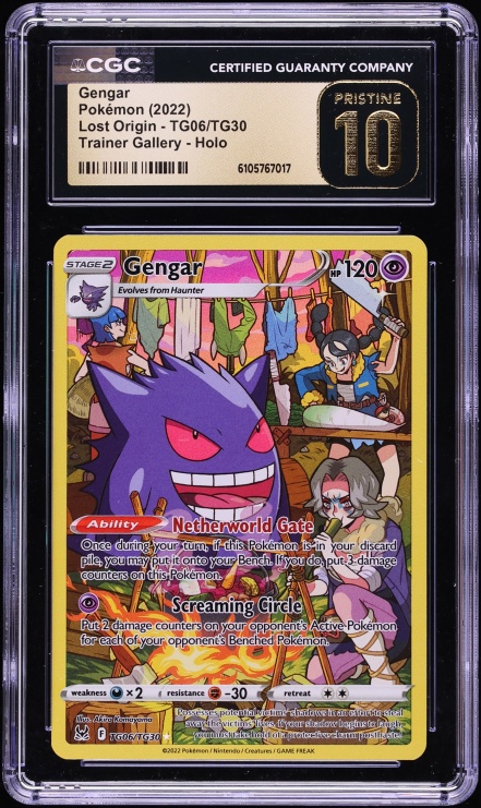 2022 Pokemon Sword & Shield Lost Origin Trainer Gallery CHR Gengar #TG06 CGC 10 PRISTINE