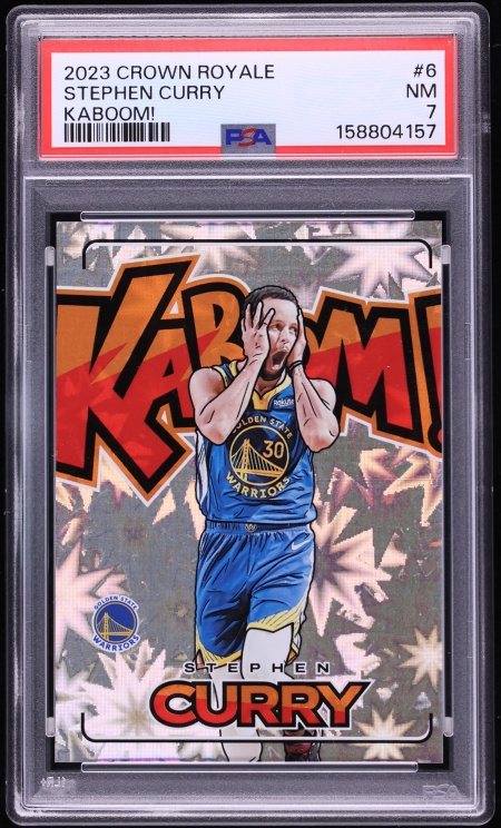 2023 Crown Royale Kaboom! Stephen Curry #6 PSA 7 NRMT