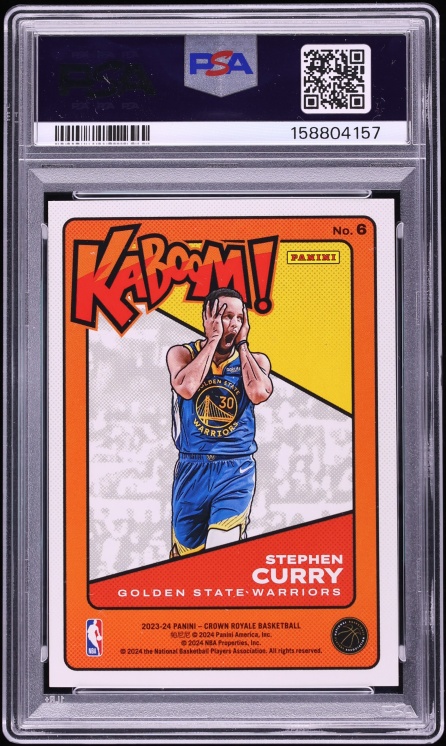 2023 Crown Royale Kaboom! Stephen Curry #6 PSA 7 NRMT