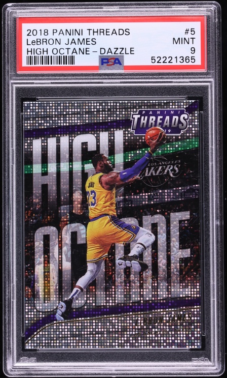 2018 Panini Threads High Octane Dazzle LeBron James #5 PSA 9 MINT